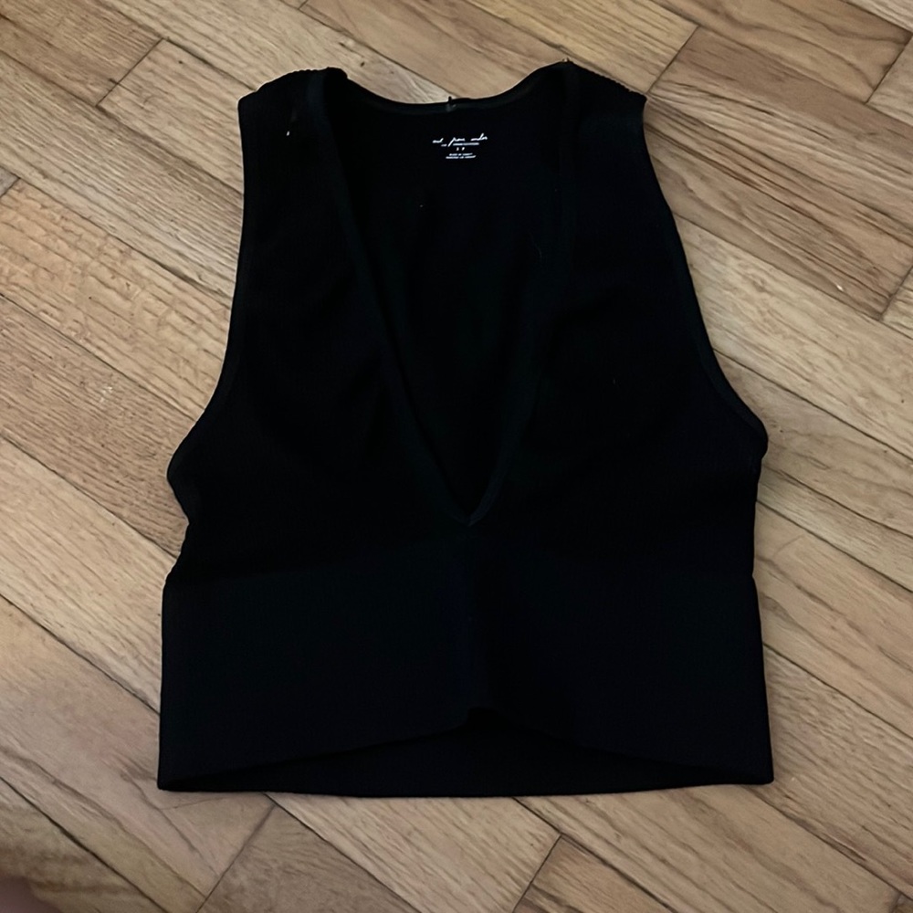 low plunge v neck tank